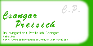 csongor preisich business card
